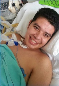 Jorge durante su estadía en el hospital 