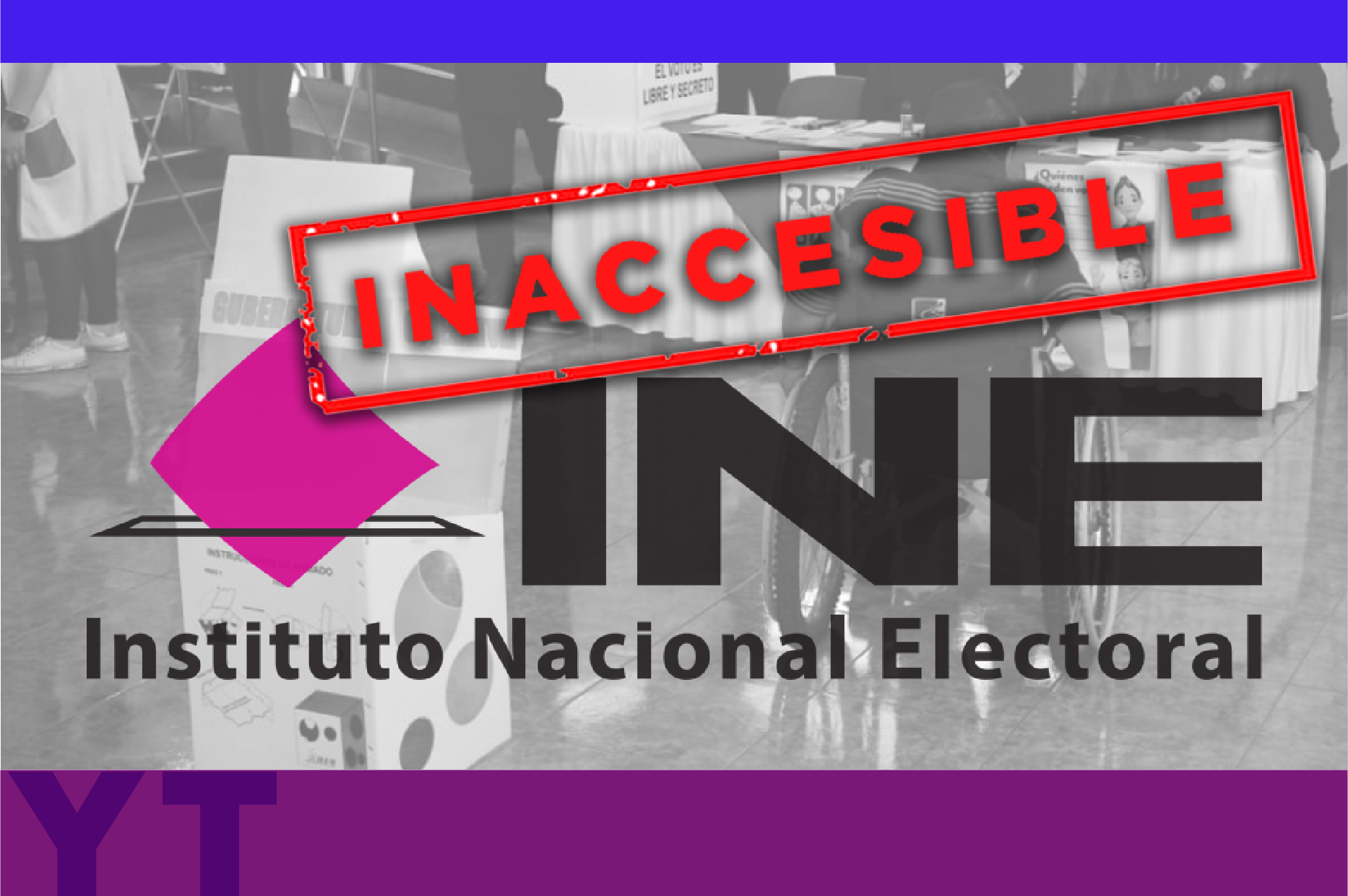 Logotipo del INE con un sello de 