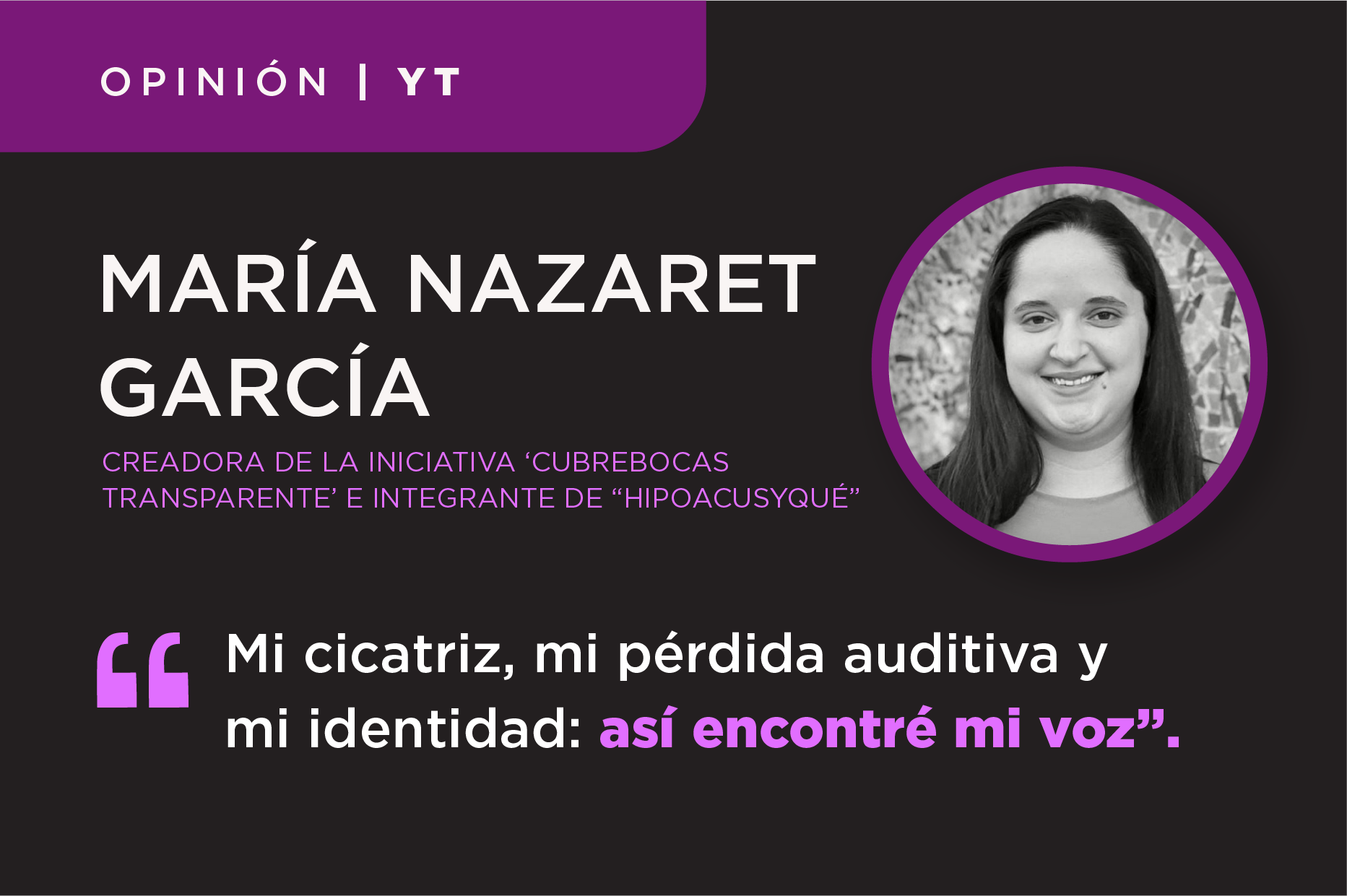 Ilustraci?n en blanco y negro de Mar?a Nazaret, creadora de la iniciativa 'cubrebocas transparente' e integrante de 