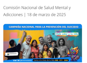 Publicidad de la campa?a nacional para la prevenci?n del suicidio