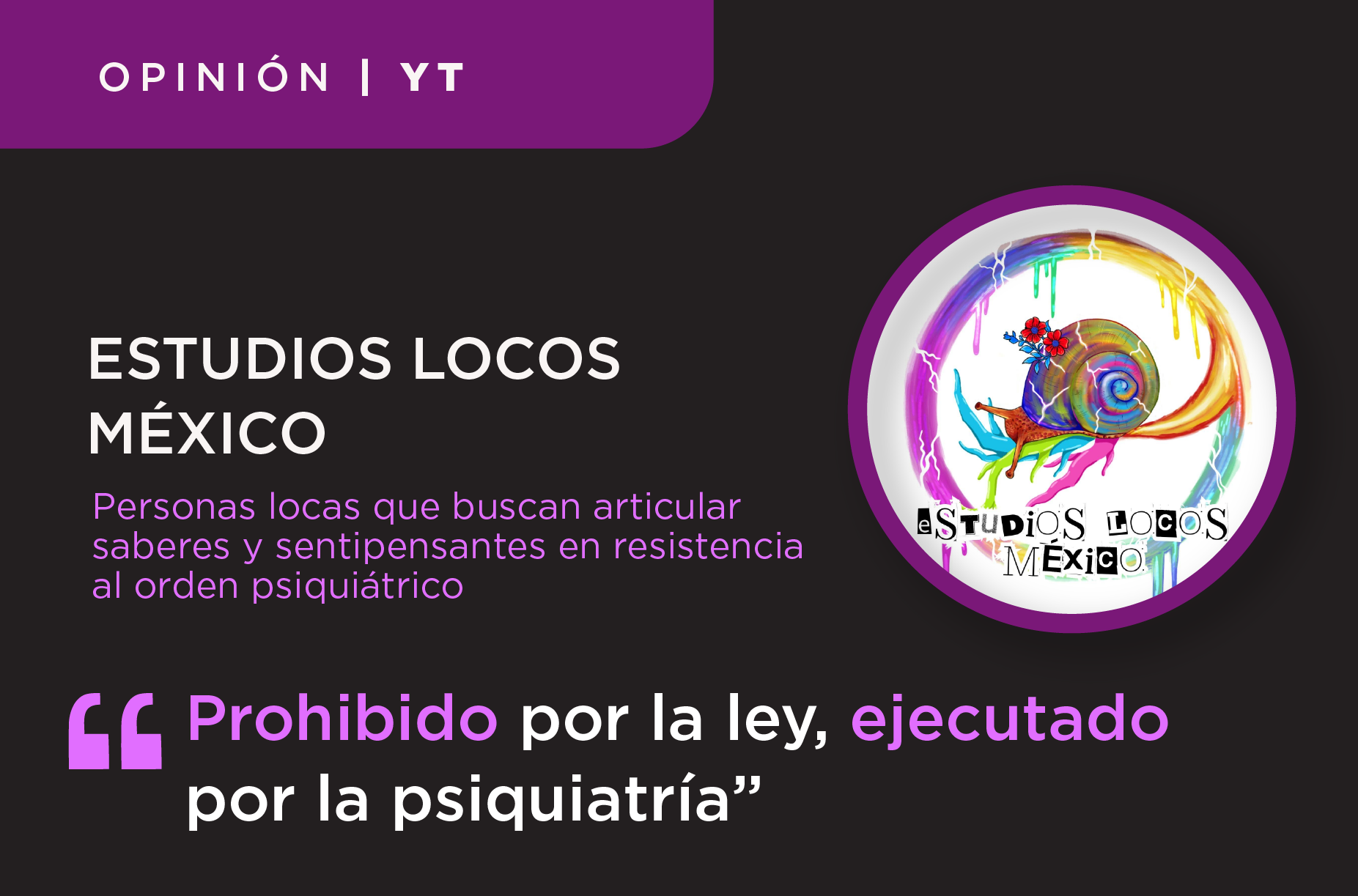 Logotipo de Estudios Locos Mexico, personas locas que buscan articular saberes y sentipensares en resistencia al orden psiqui?trico