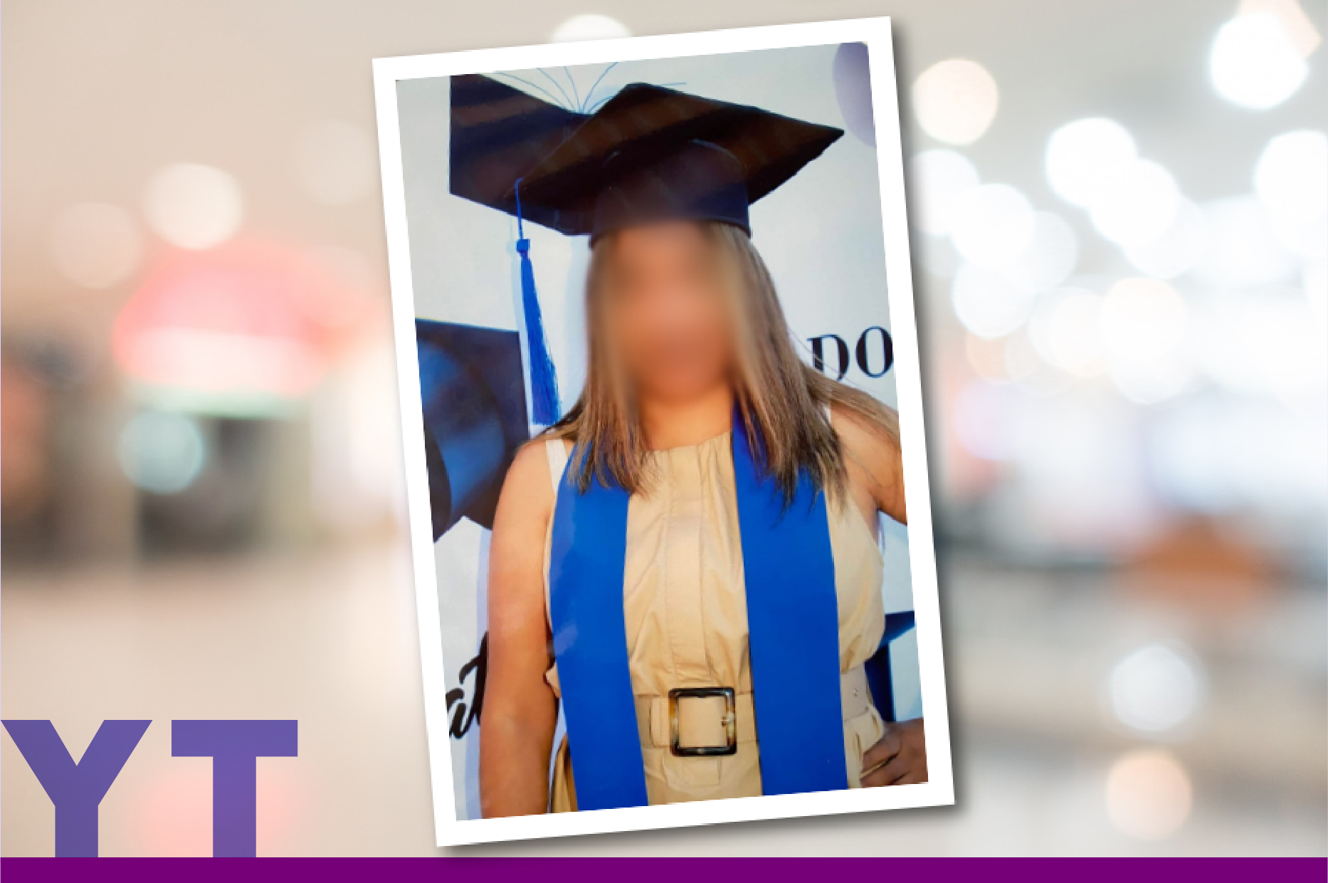 Selene García Vara con birrete en su graduación