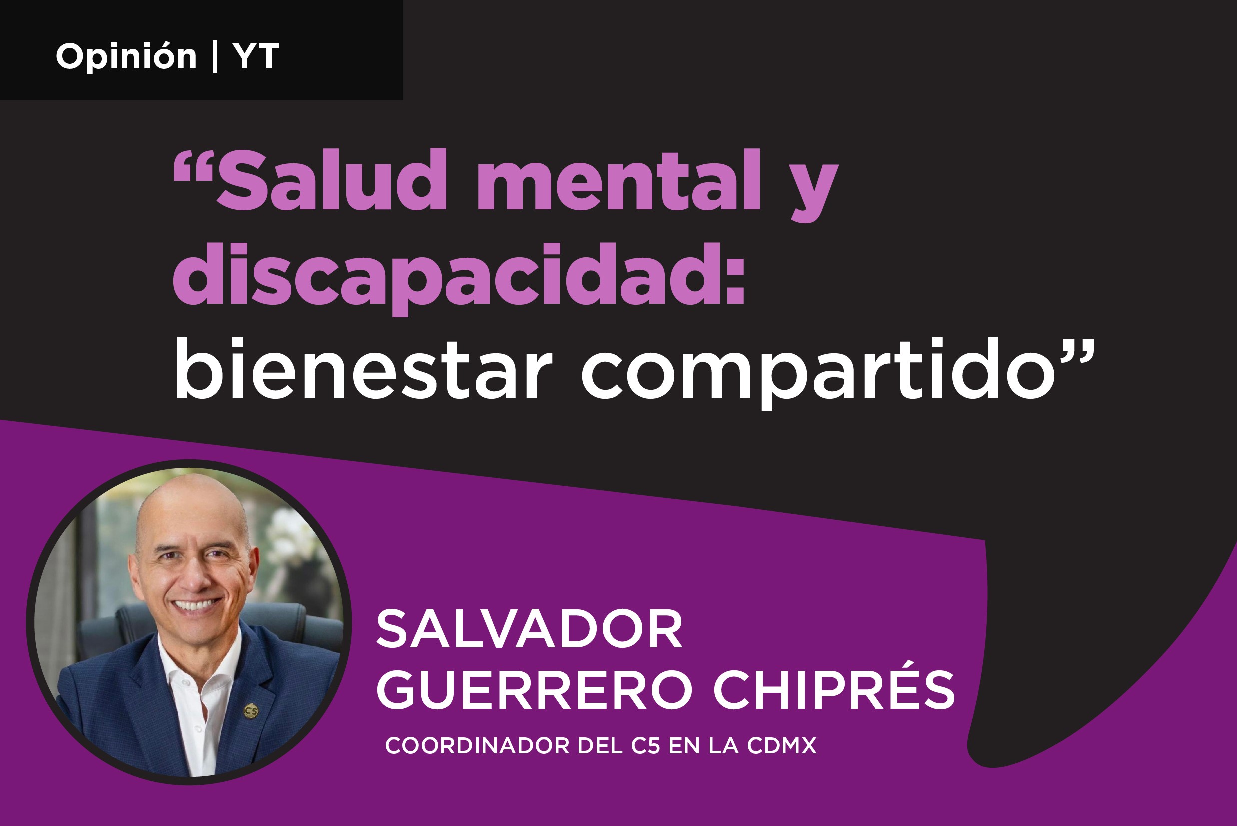 Ilustración de Salvador Guerrero Chiprés, coordinador general del C5