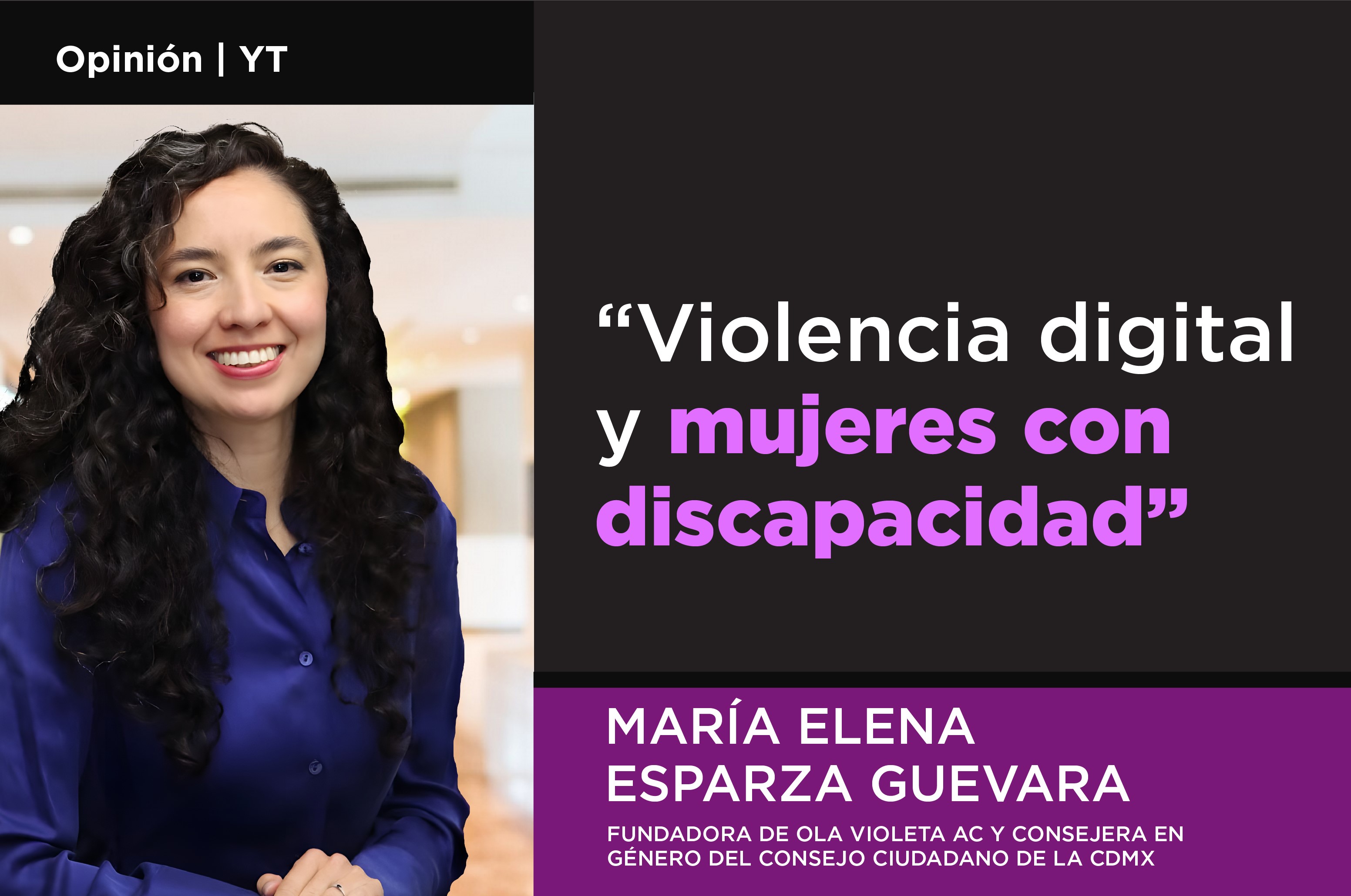 Ilustración de María Elena Esparza, fundadora de Ola Violeta A.C. y consejera en género del Consejo Ciudadano de la CDMX