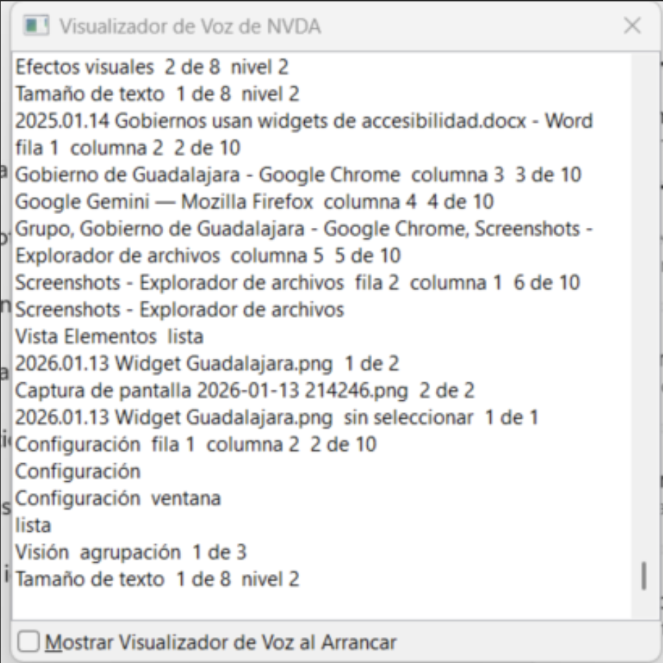 Opciones de accesibilidad del sistema operativo Windows 11, hay funciones como tamaño de texto, cursor de texto, temas de alto contraste, etc.