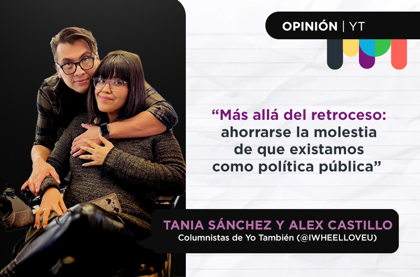 Ilustración de Tania Sánchez y Alex Castillo, de I Wheel Love, pareja del universo de la discapacidad