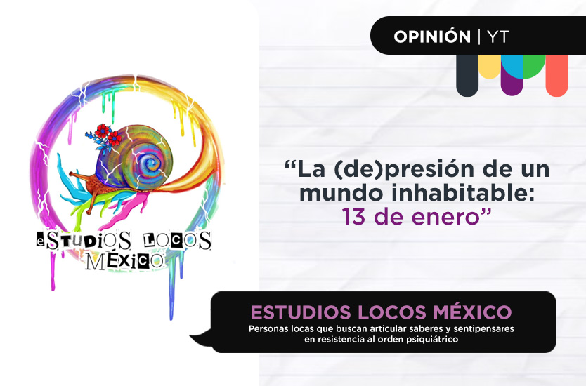 Ilustración con el logotipo de Estudios Locos México, personas locas que buscan articular saberes y sentipensares en resistencia al orden psiquiátrico