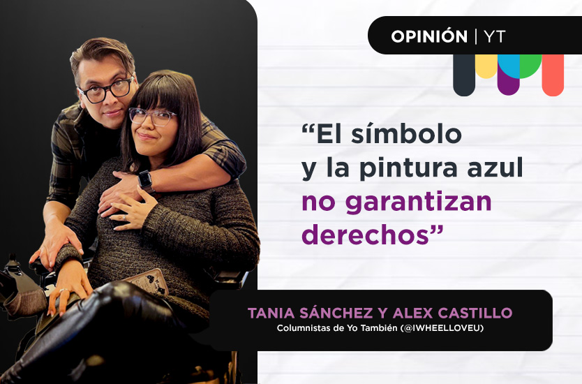 Ilustración de Tania Sánchez y Alex Castillo de I Wheel Love U, pareja del universo de la discapacidad y columnistas de Yo También-