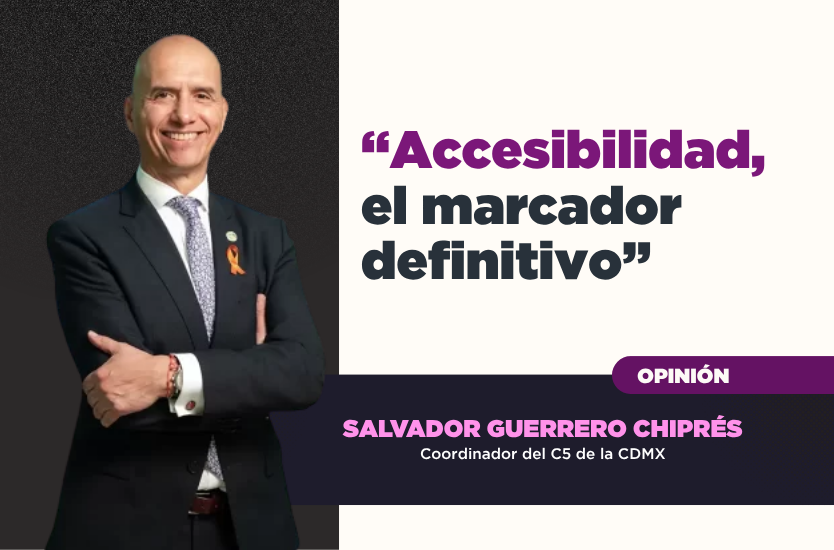 Ilustración de Salvador Guerrero Chiprés coordinador del C5 de la CDMX
