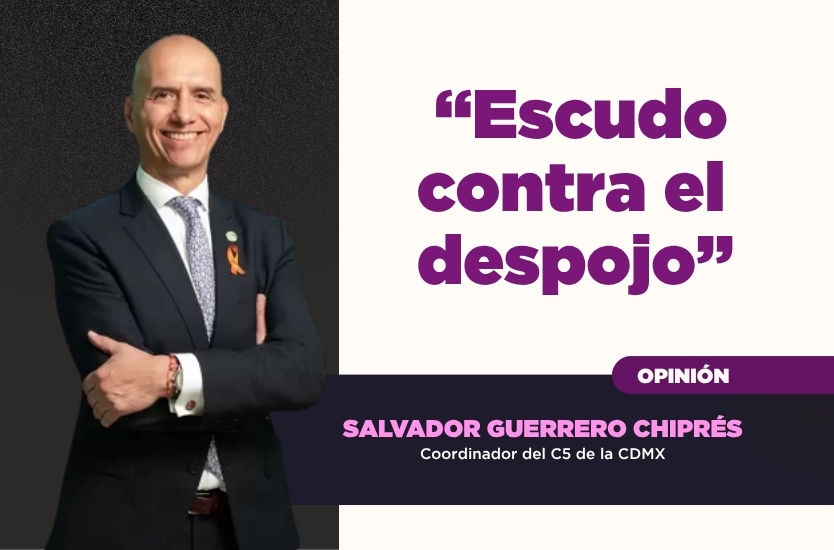 Ilustración de Salvador Guerrero Chiprés coordinador del C5 de la CDMX