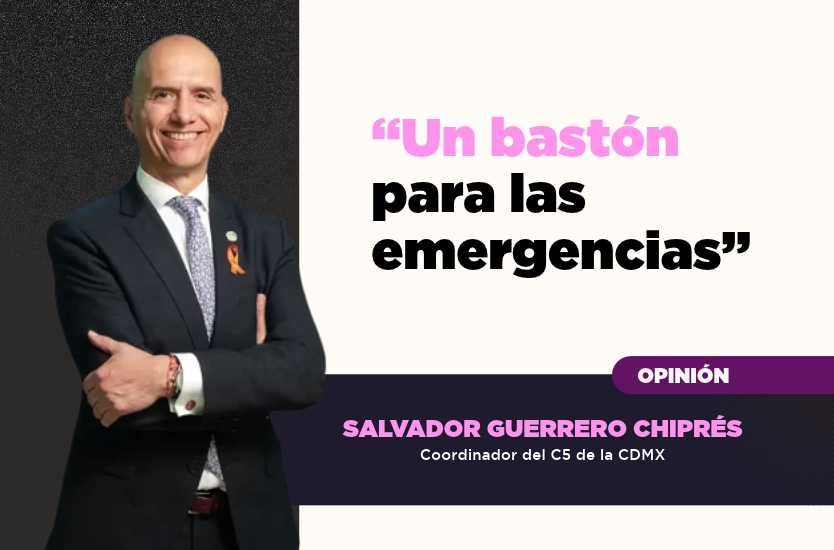 Ilustración de Salvador Guerrero Chiprés coordinador del C5 de la CDMX